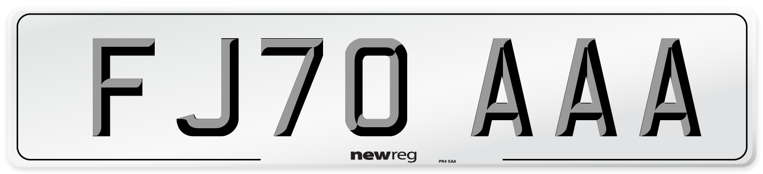 FJ70 AAA Number Plate from New Reg